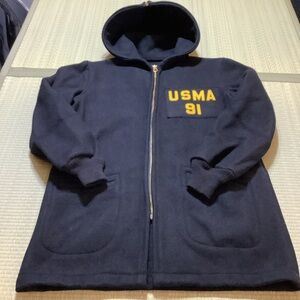 Vintage West Point Cadet Wool Jacket Navy Blue USMA Hooded Jacket